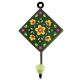 Forest Green Ceramic Floral Tile Hook
